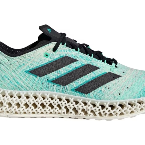 adidas Women’s Mint Green Running Shoe with Black Stripes main image 4